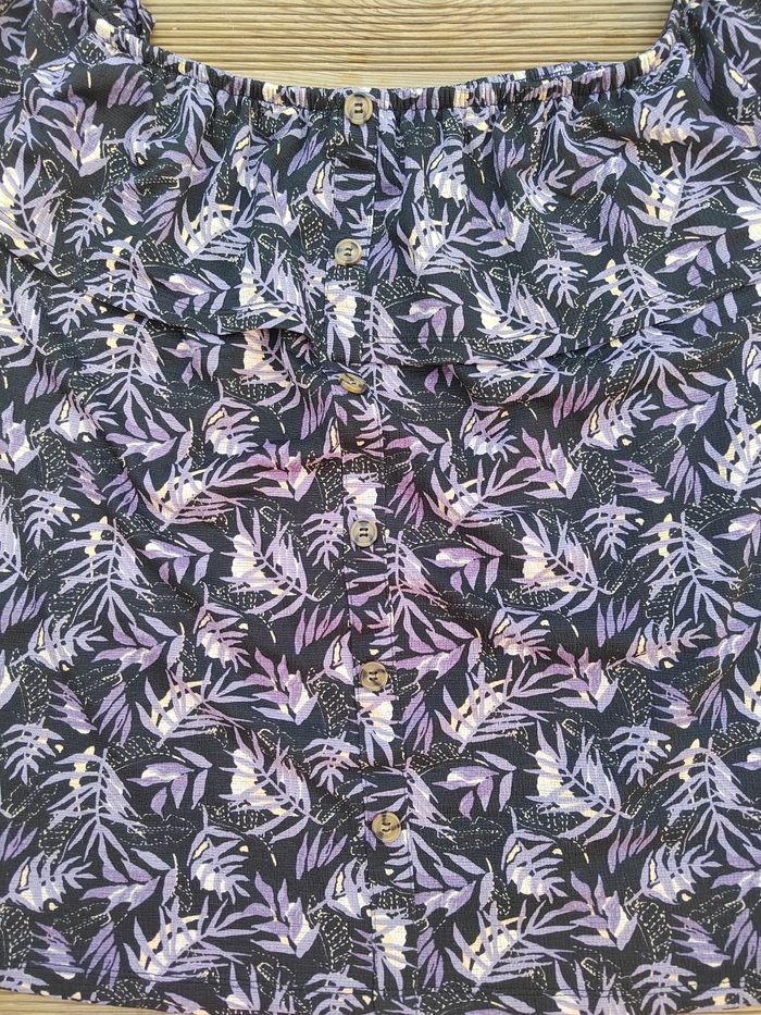 Top épaules dénudées femme – Taille XL – Très Bon État – Motif tropical - photo numéro 3