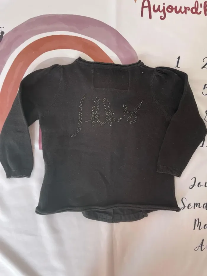 🖤👧 Chemise noire IKKS bébé fille – Taille 2 ans - photo numéro 2