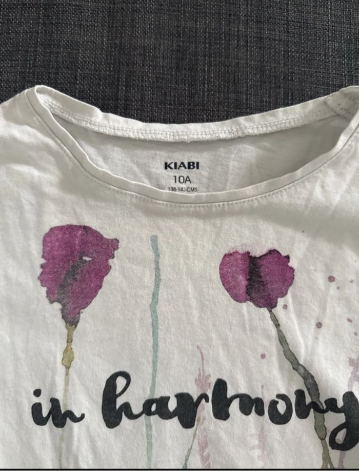 T-shirt, enfant fille, 10 ans, marque Kiabi - photo numéro 4