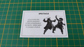 Carte spectacle entrainement de pirate pièce jeu de société Monopoly Disney éditions Hasbro #B94