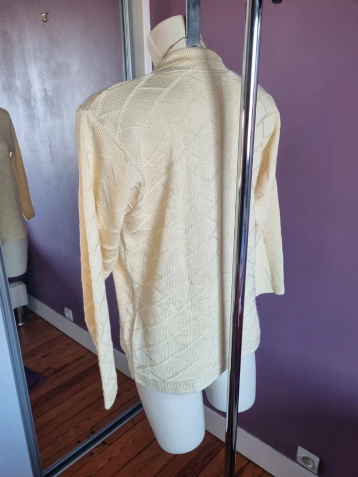 Pull jaune pâle vintage - photo numéro 16