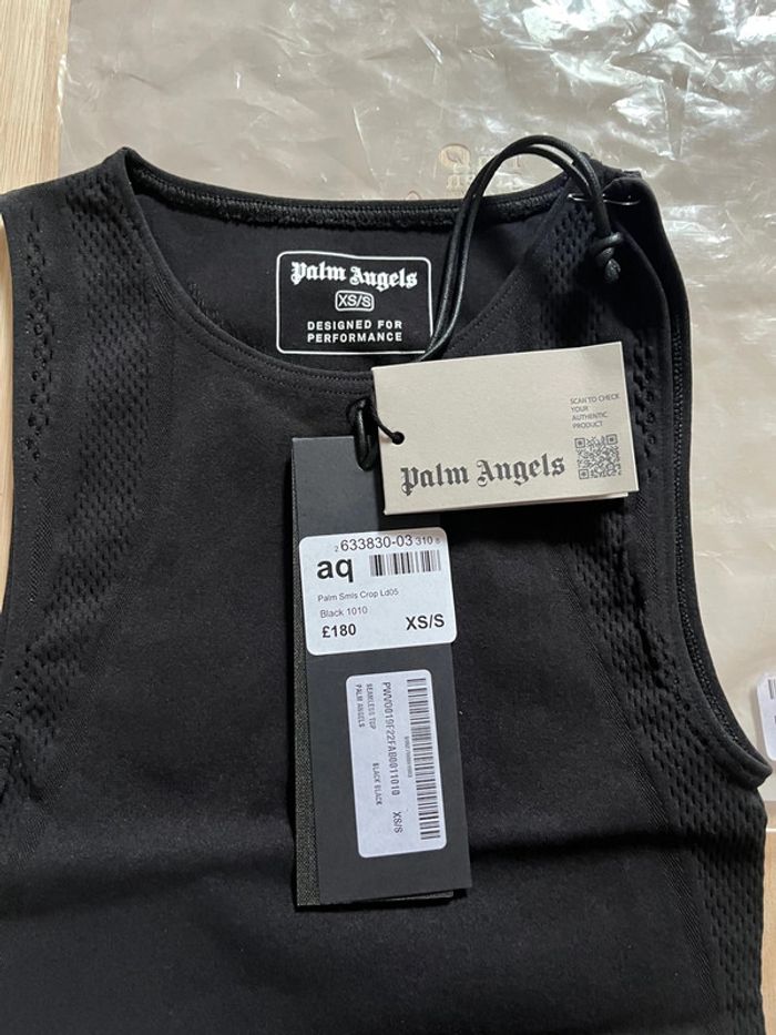 Palm Angels Crop Top Black XS-S - photo numéro 3