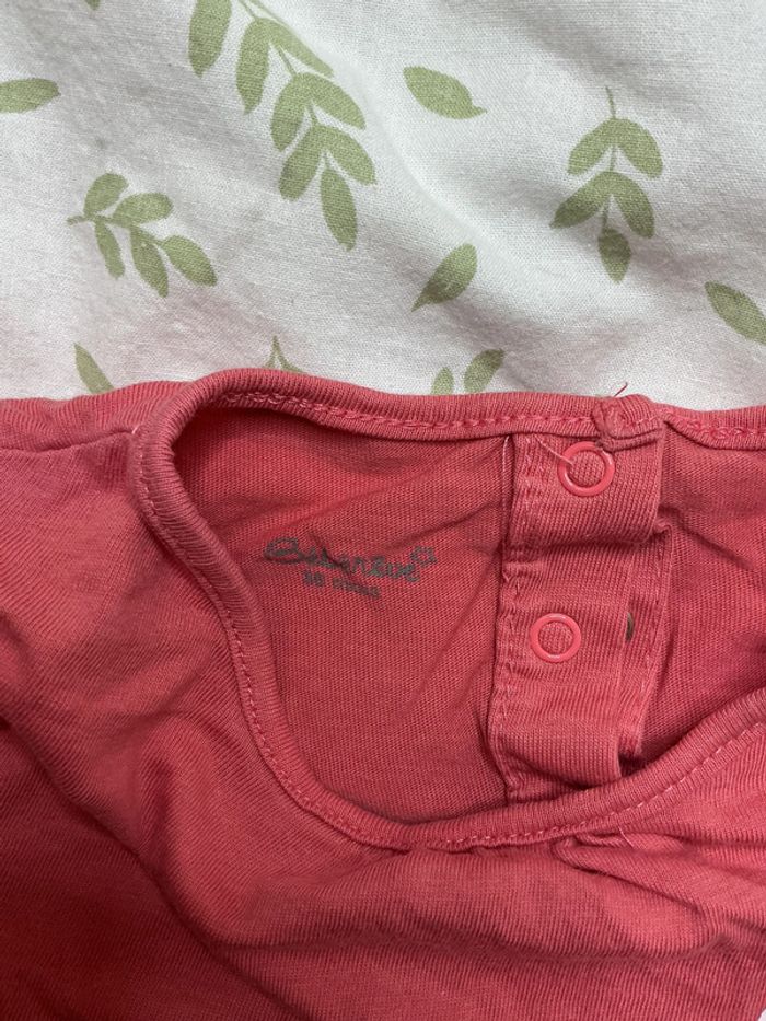 teeshirt manches longues rose coeur poitrine bébé rêve 36 mois - photo numéro 6