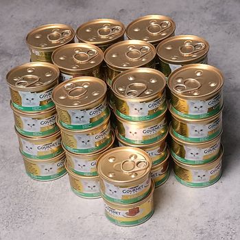 Lot de 42 boites de terrines pour chat au lapin