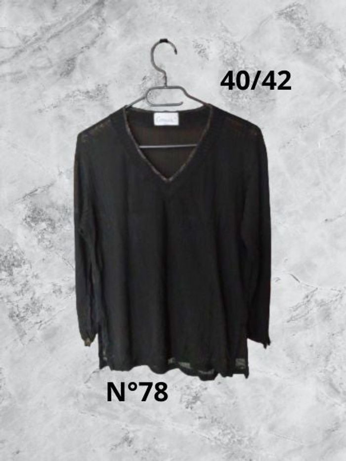 N°78 Haut noir T40/42. Cottonade.