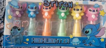 Lot de 6 surligneurs Stitch