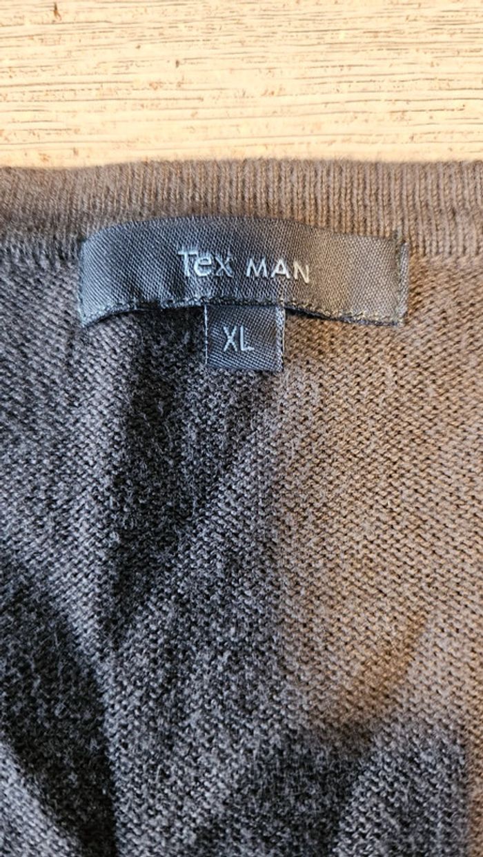 Pull homme léger à manches longues, col V, Tex Man, XL - photo numéro 7