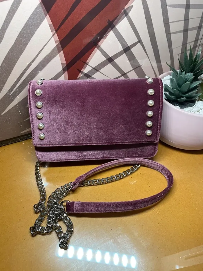 Petit sac velours violet - photo numéro 3