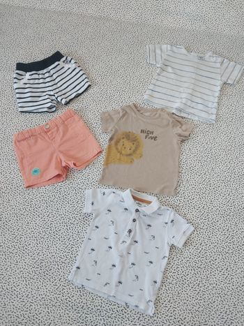 Lot été bébé garçon 9 mois Kiabi Gemo Terre de Marins Les Bébés + bob