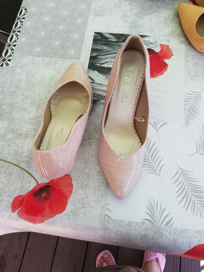 Escarpins à talon, couleur rose