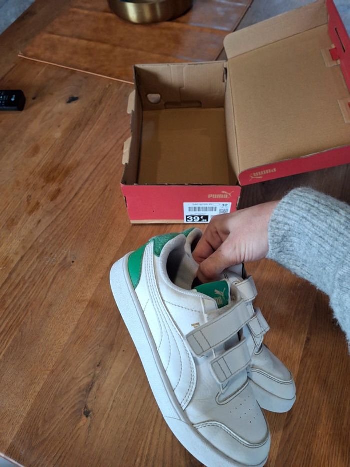 Basket puma taille 32 blanc et vert fille ou garçon mixte - photo numéro 16
