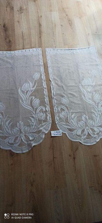 2 rideaux motifs tulipe