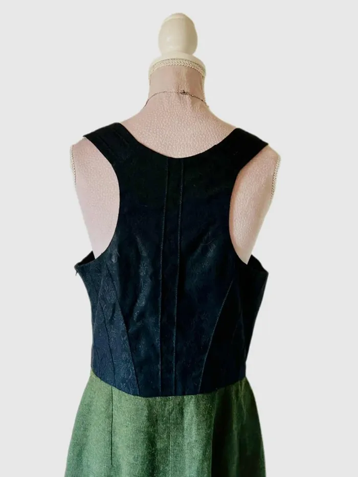 🌿Robe vintage en lin et laine autrichienne T.40 Tramontana Oktoberfest cottagecore linen wool dress🌿 - photo numéro 11