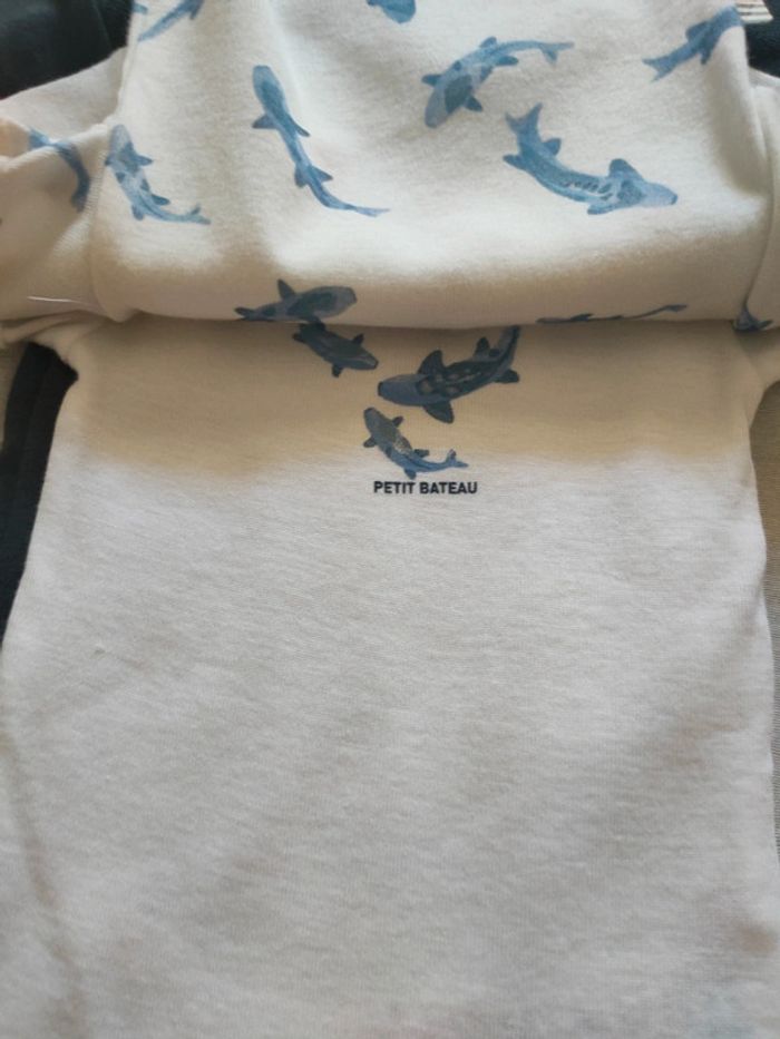 Lot de 3 body manches courtes petit bateau bio 3 mois - photo numéro 4