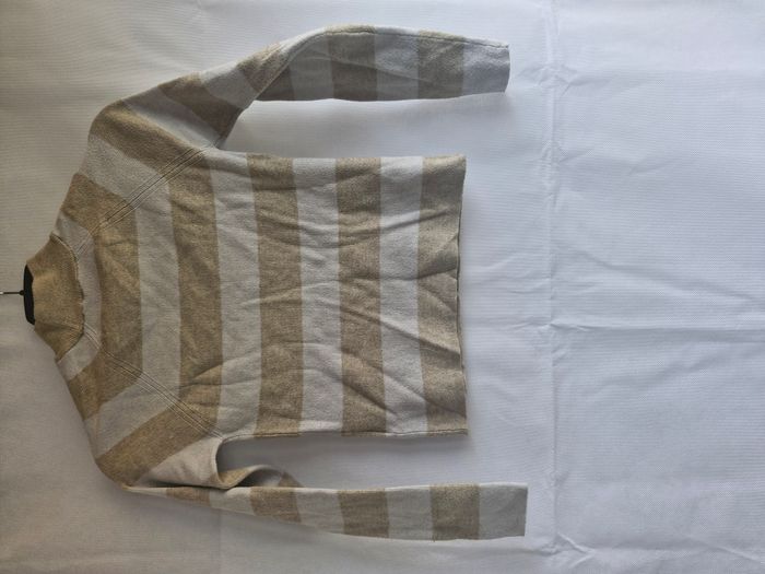 Pull fin S Pimkie Beige blanc à rayure - photo numéro 4