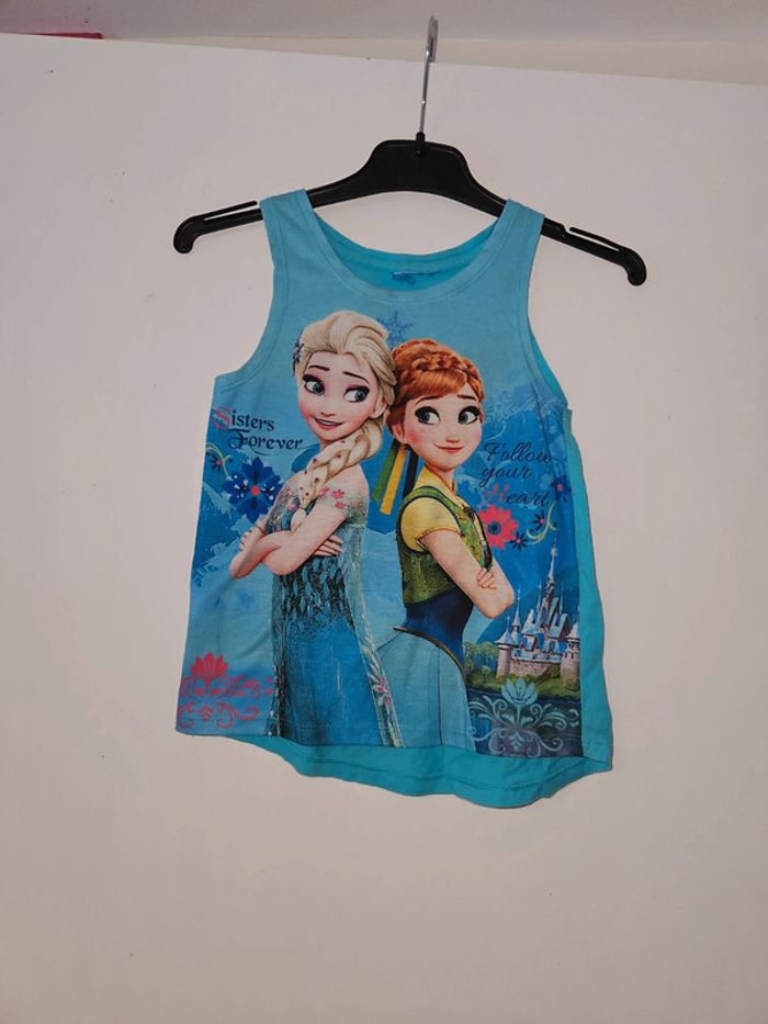 Débardeur fille 5/6 ans disney reine des neiges