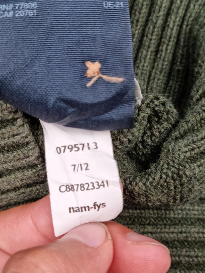 Pull col châle Tommy Hilfiger kaki L Hommes - photo numéro 9