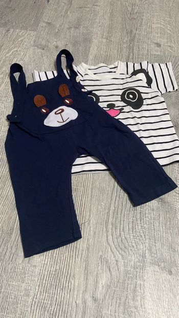 Ensemble salopette et t-shirt mc