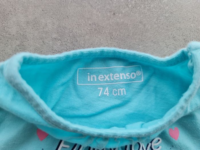 Tee shirt in extenso 9 mois bleu - photo numéro 3