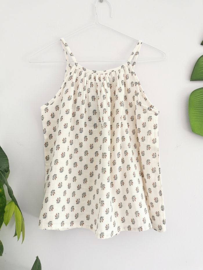 Ensemble débardeur et short fleuri en coton H&M 9/10 Ans - photo numéro 4