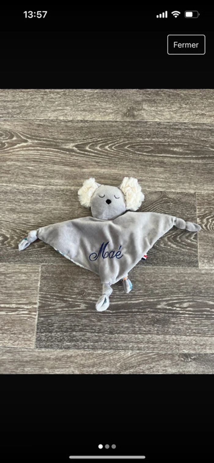 Doudou koala Maé fait main