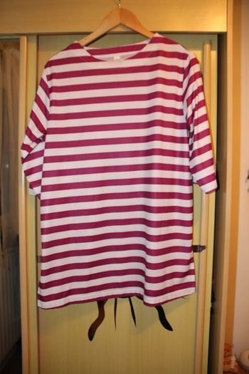 tunique prune et blanc