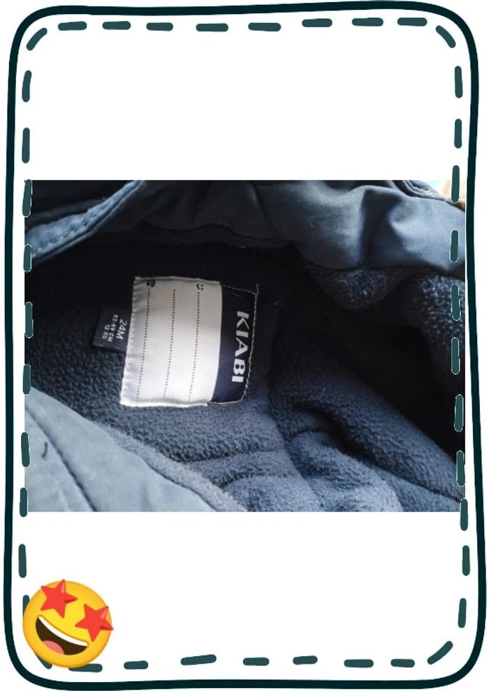 Manteau bébé Kiabi 24 mois mixte bleu marine - photo numéro 5