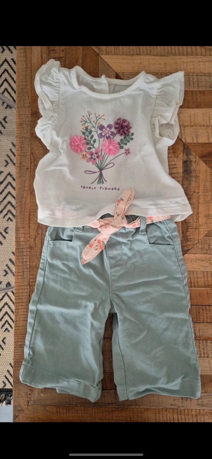 Ensemble jean patte d'eph et débardeur