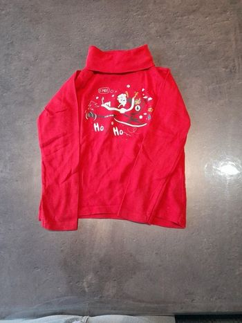 Tee-shirt col roulé spécial Noël 4 ans