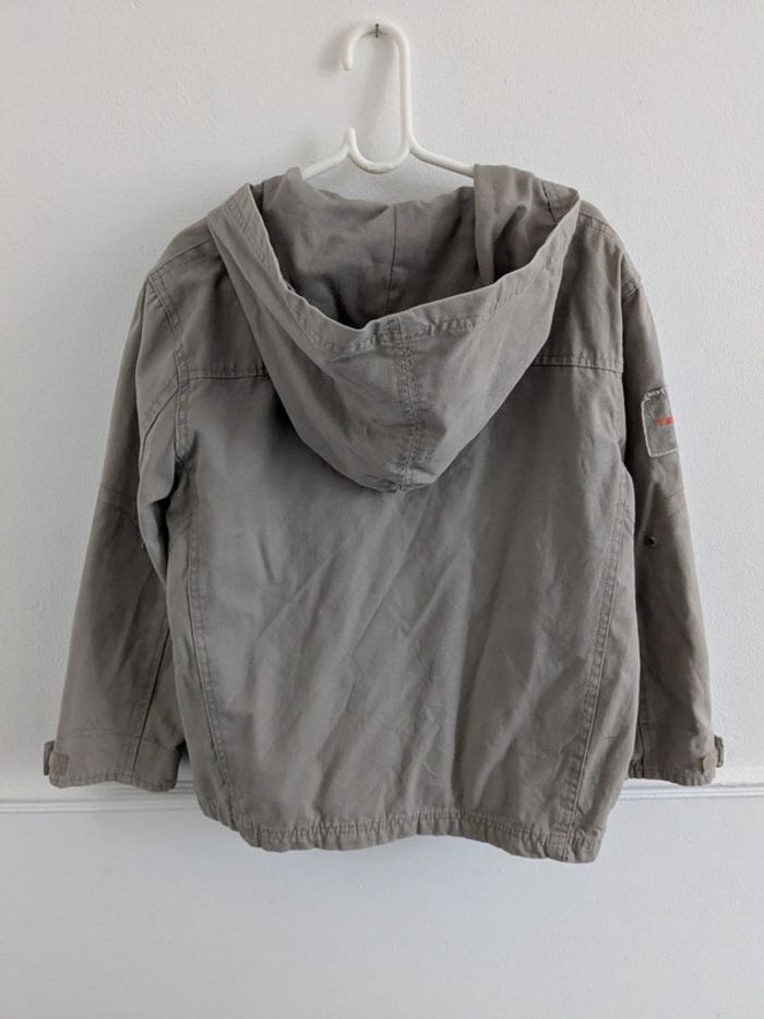 Veste à capuche mi saison grise polochon - photo numéro 5