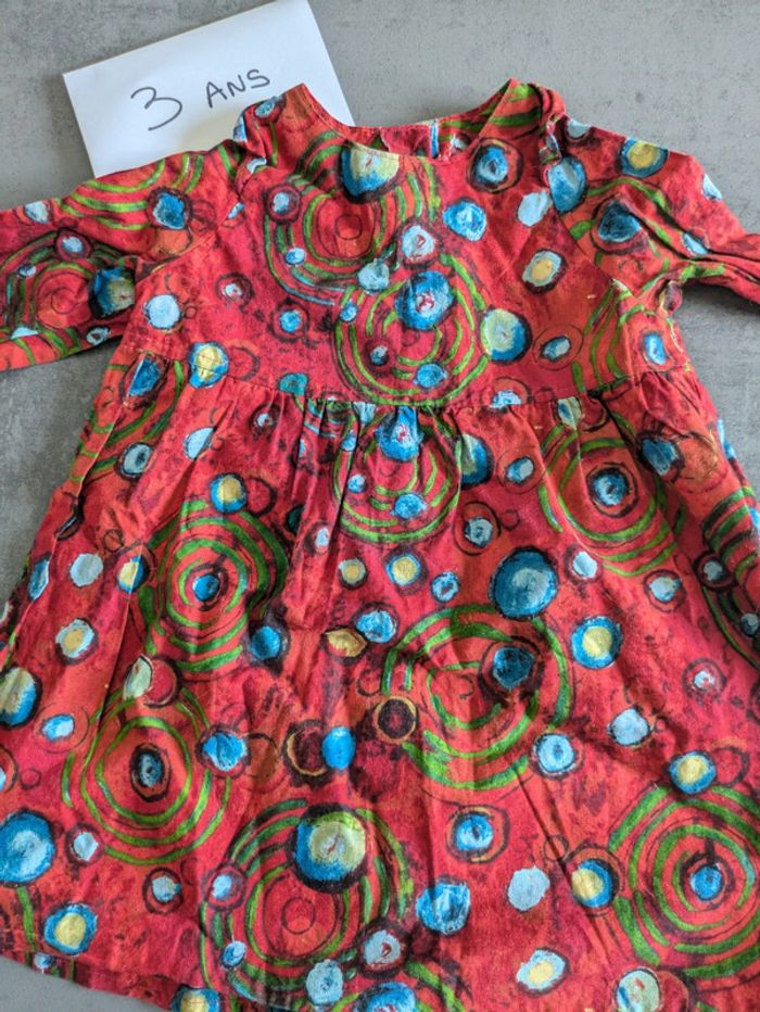 Robe manches longues légère bébé fille taille 3 ans - photo numéro 2