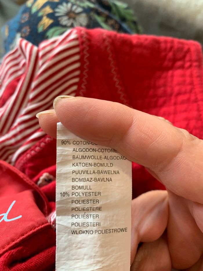 Combinaison Robe Sucre d’Orge Marinière Rouge & Blanche 1M - photo numéro 6