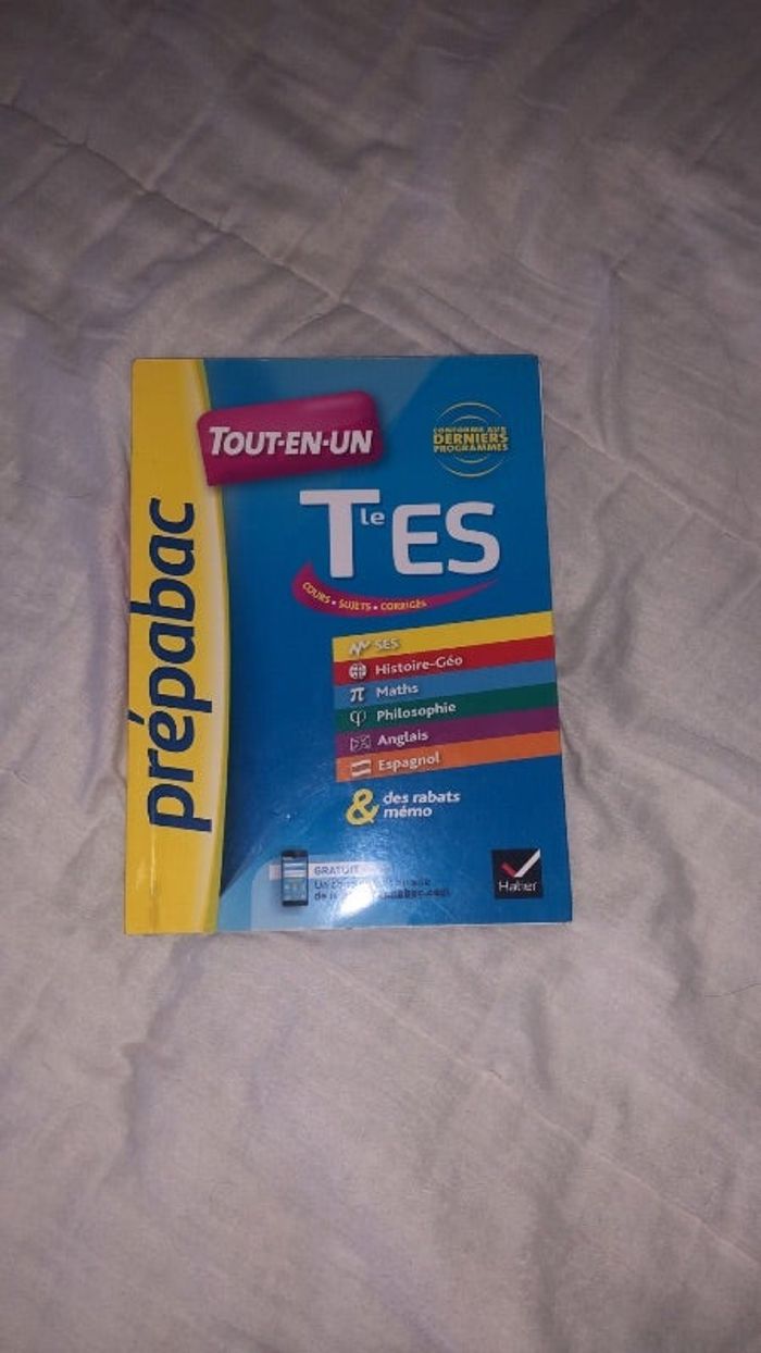 Livre Prépabac Terminale ES