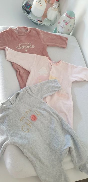 Lot de 3 grenouillères 3 mois