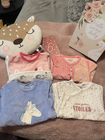 Lot de 4 pyjama velour 6mois