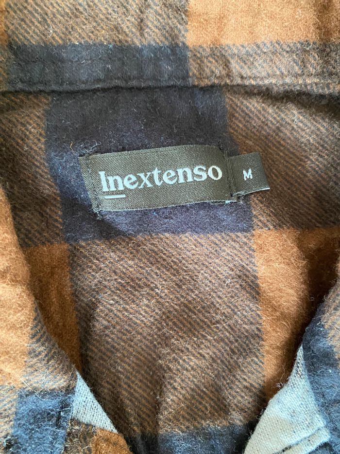 Chemise In Extenso marron et noire à gros carreaux taille M - photo numéro 10