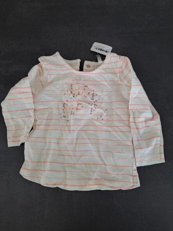 sous pull lignée saumon 9 mois