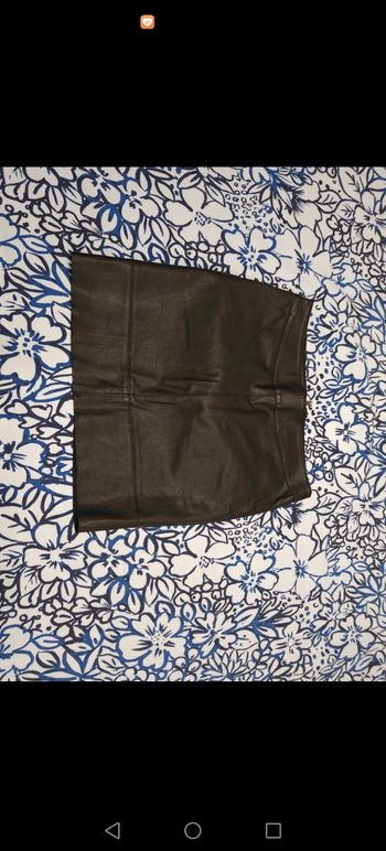 Jupe simili cuir noir