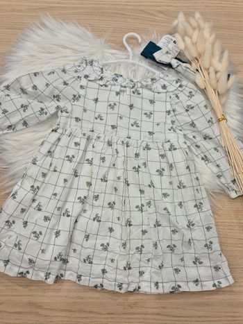 🌿 Jolie robe + bandeau neufs Sergent Major 18 mois