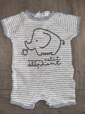 Combishort bébé éléphant