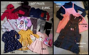 LOT de vêtements filles printemps, automne, hiver T: 3 ans