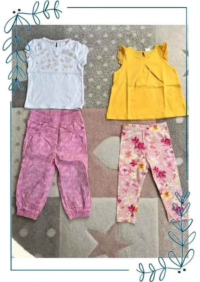 2 ensembles 86 cm fille été