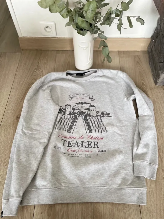 Sweat tealer gris château - photo numéro 2