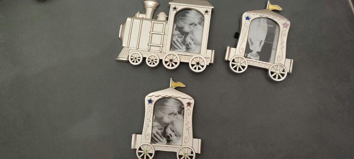 Cadre train photos metal argenté - photo numéro 7