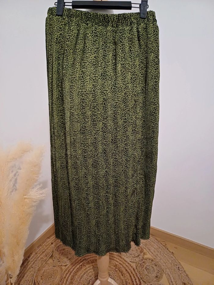 Jupe longue plissée Kaki/verte Lilie Rose taille L/XL 40/42 - photo numéro 6