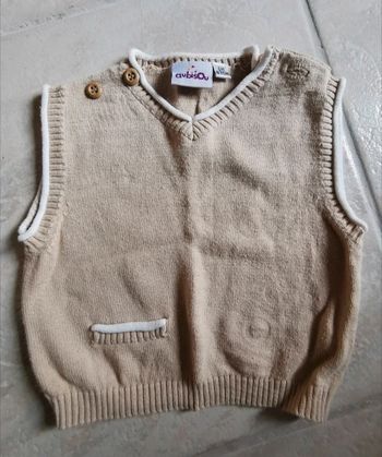 Pull sans manches bébé garçon 6 mois