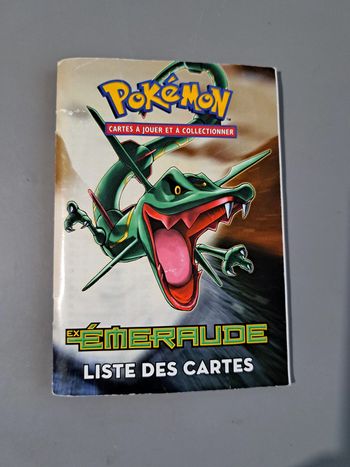 Livret de règles et liste des cartes pokémon ex émeraude FR