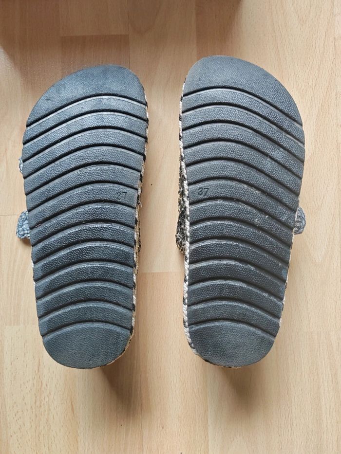 Mules confort noir doré taille 37 - photo numéro 10