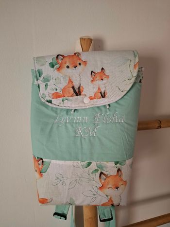 Sac à dos renard vert d’eau