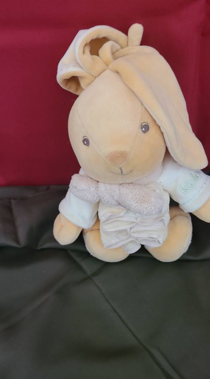 KALOO DOUDOU LAPIN ECRU BEIGE NATUREL MUSICAL - photo numéro 3